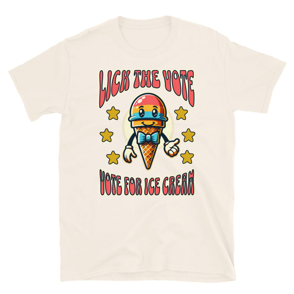 Lick The Vote Ice Cream TShirt - Natural Color - https://ascensionemporium.net